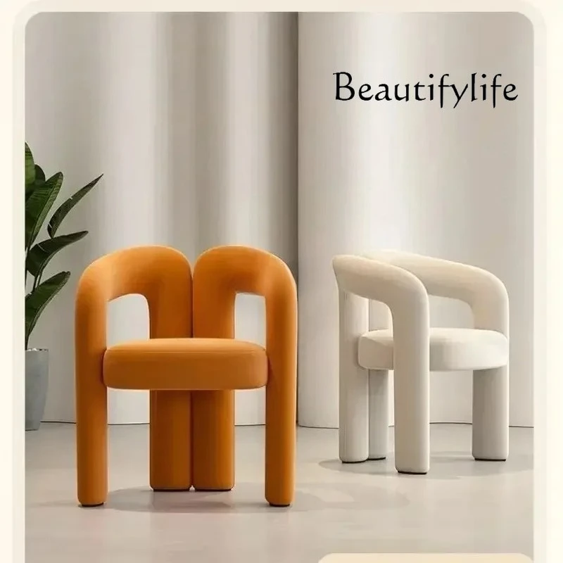 

Makeup Flannel Richome Dressing Chair Stool Luxury Comfortable Chair for Dressing Table Livingroom Clothing Store Modern DesignA