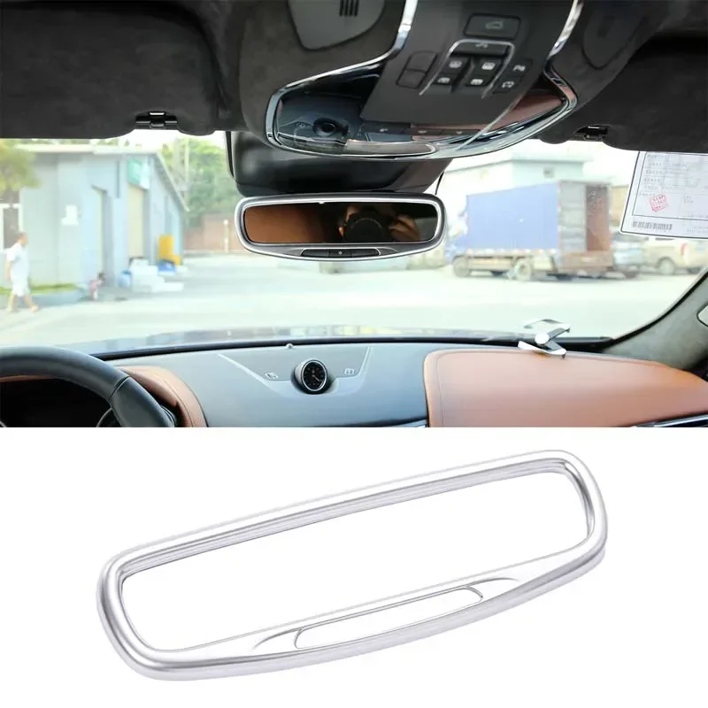 

For Maserati Levante 2016 For Ghibli 2017 Quattroporte 2017 ABS Car Interior Rearview Mirror Frame Trim Accessories