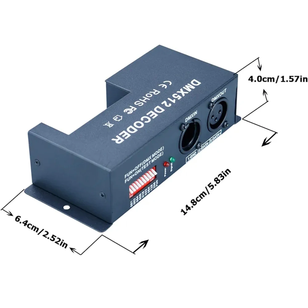 LED RGB RGBW DMX 512 Decoder 10A 3CH 4CH DMX512 Controller LED DMX512 Decoder For LED Light Strips