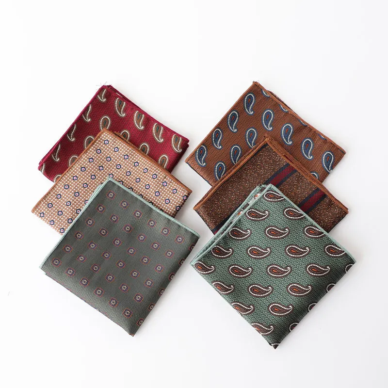 Suit Pocket Square Available for Separate Matching, Vintage Autumn New Arrival Pattern Striped Handkerchief Suit Decor Accessory