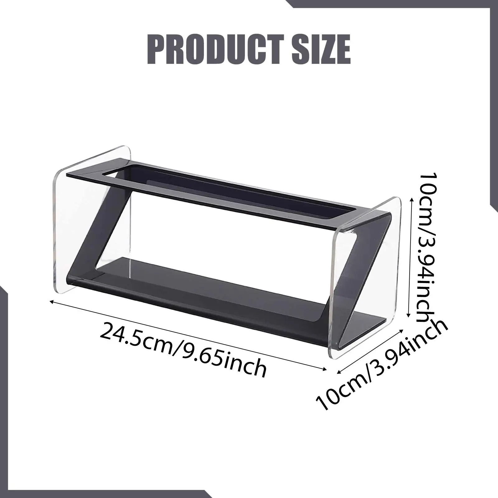 Multifunctional TV Remote Storage Box Acrylic Holder Minimalist Decorative Rack for Farmhouse Housewarming