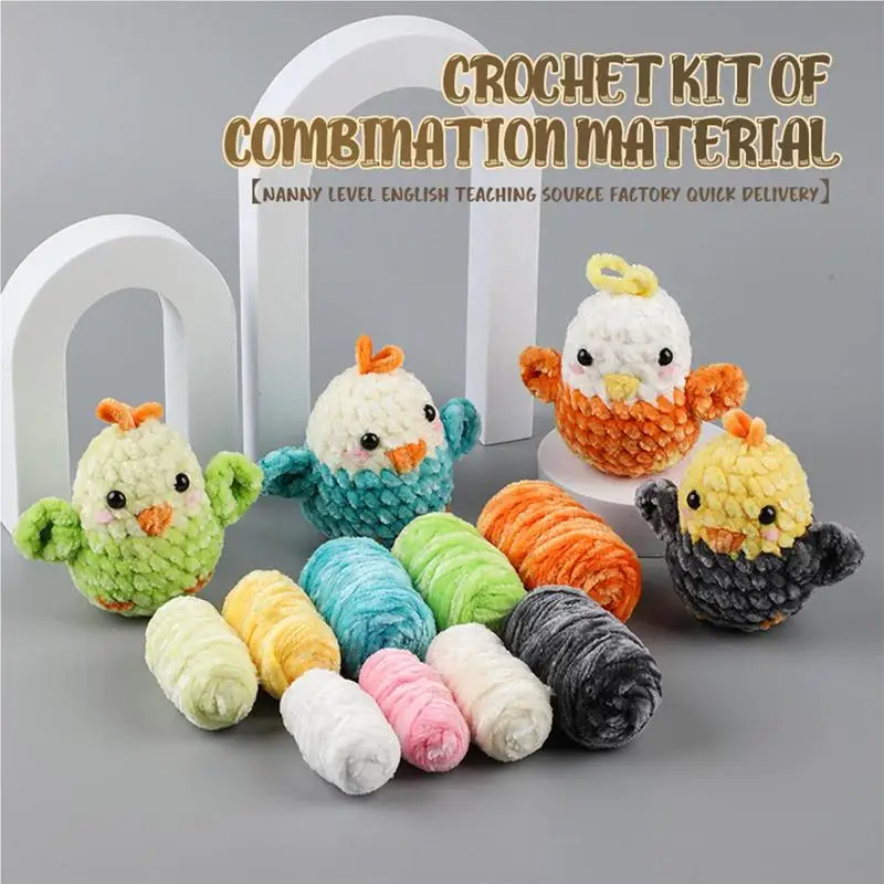 Beginner Crochet Kit For Adults Cute Kids Crochet Kit Craft Birds Knitting Kit Practical Crochet Beginner Kit Beginner Knitting