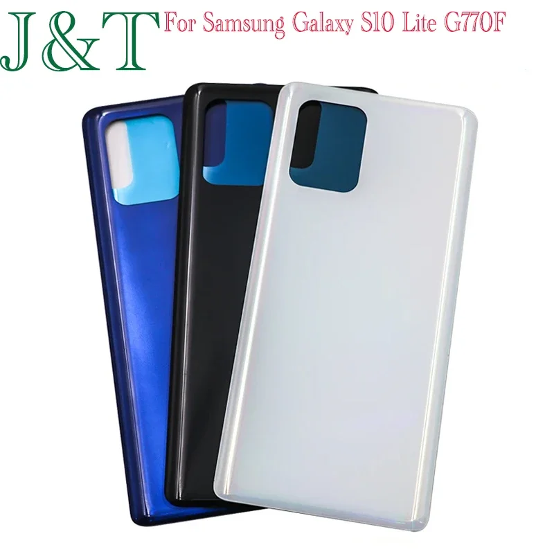 New For Samsung Galaxy S10 Lite SMG770DS G770F Battery Back Cover Rear Door Plastic Panel S10Lite Housing Case Adhesive Replace