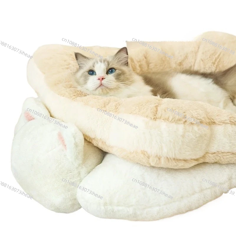 Winter Warm Cat Bed: Thick Cushioned Design for Ultimate Insulation, Cozy Sleeping Spot for Cats & Kittens