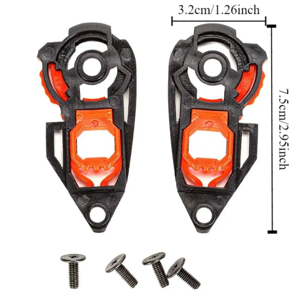 Nose Protector Helmet Visor Base Lock 1 Pair Durable Capacete Shield Lock PC with Screw Gear Base Plates for K1 K3SV K5 Riding