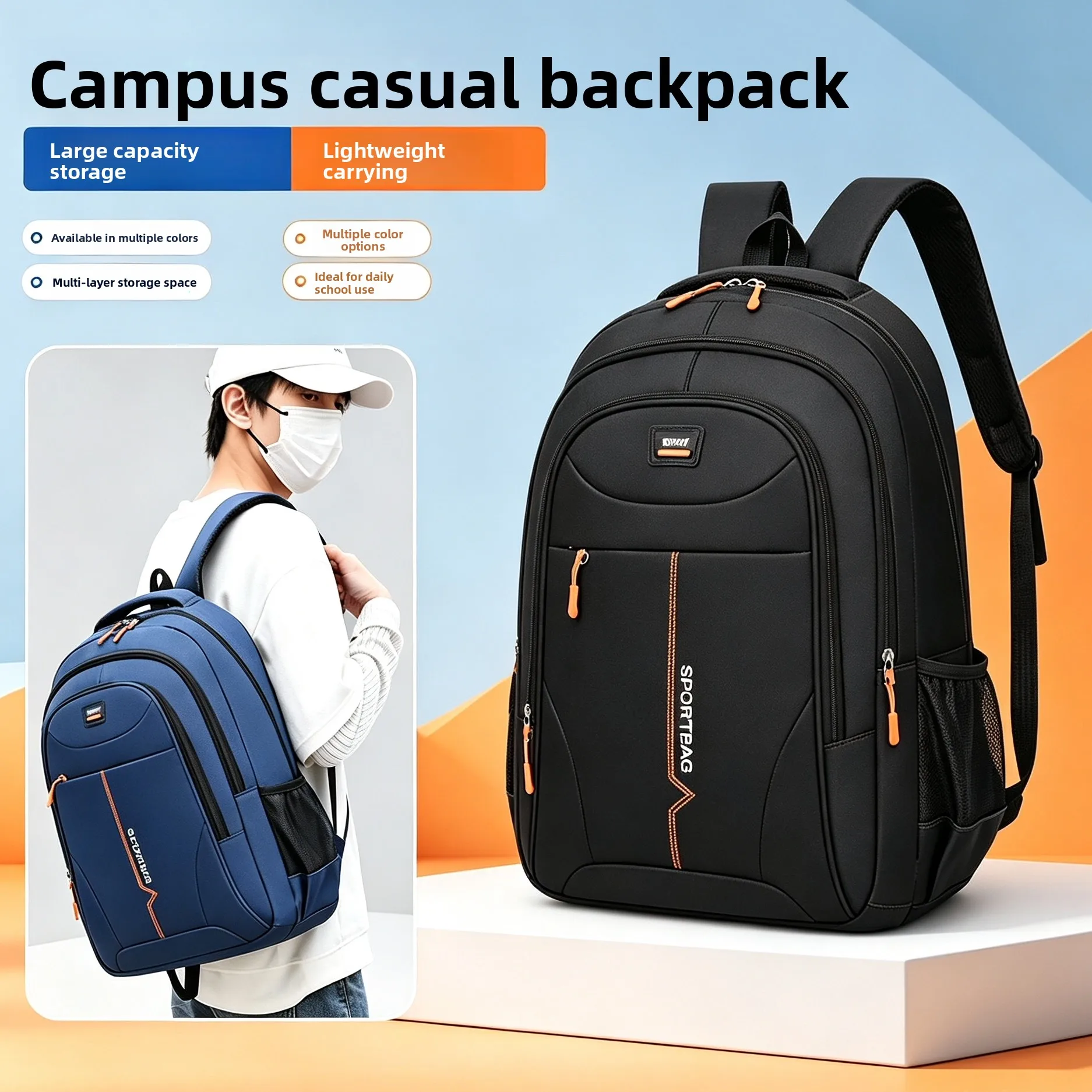 Large Capacity Outdoor Travel Sports Climbing Bag Portable Men's Women's Backpack Lightweight Student Bookbag JIFANPAUL 2026 ...