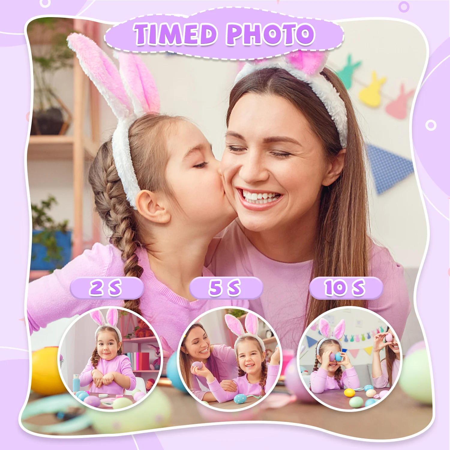 Schattige Eenhoorn Kids Camera 'S Leeftijd 7-12 Digitale Kinderen Camera Mini Speelgoed 1080P Hd Video Schieten Voor Verjaardagscadeaus Baby Camera Speelgoed