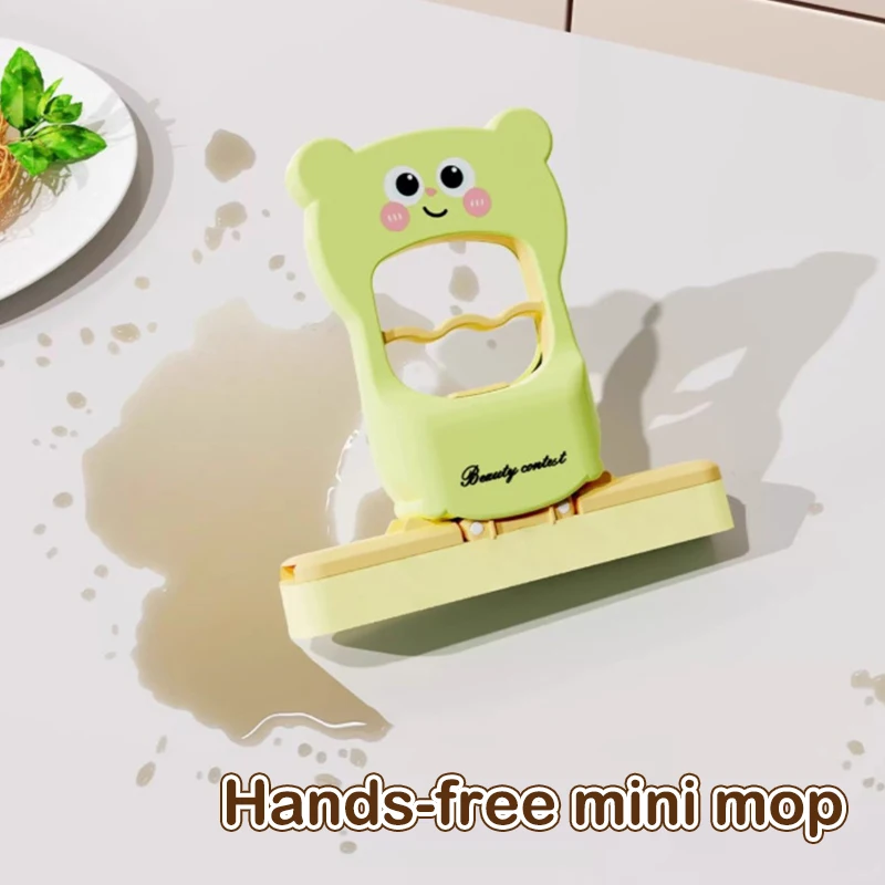 الكرتون الدب الحرة غسل اليد ممسحة صغيرة الحمام المنزلية تنظيف ممسحة لطيف كسول سطح المكتب إزالة التلوث ممسحة
