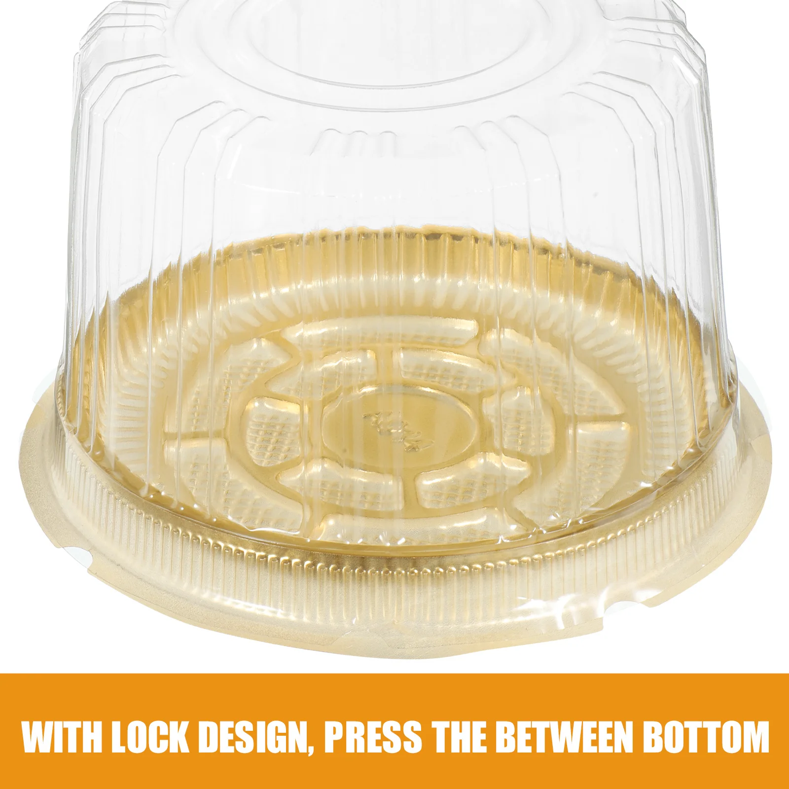 

10 Pcs Cake Boxes with Lids Carriers for Transport Plastic Containers PET Baking Dessert Holder