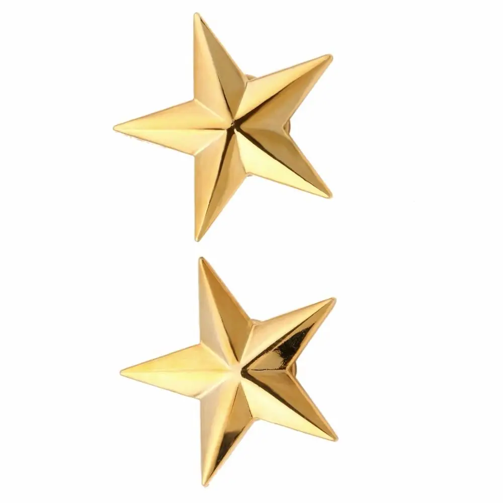 WW2 زوج الجيش الأمريكي نجمة واحدة الضرب رتبة عامة التلبيب شارة شارة إعادة تمثيل الذهب