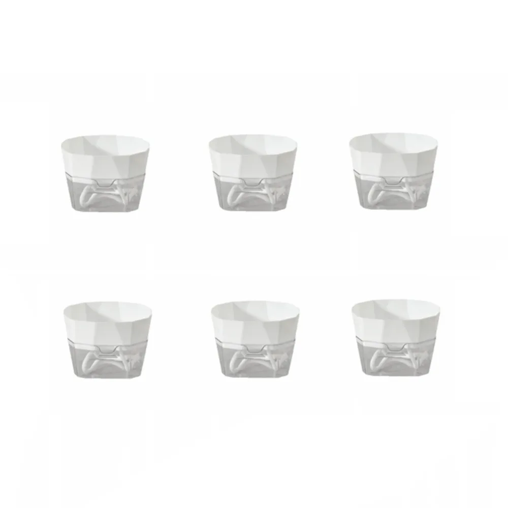 

6PCS Root Visibility Hydroponic Container Water Storage Plastic Self-Absorbing Flower Pot Eco-Friendly Tulip Flower Pot