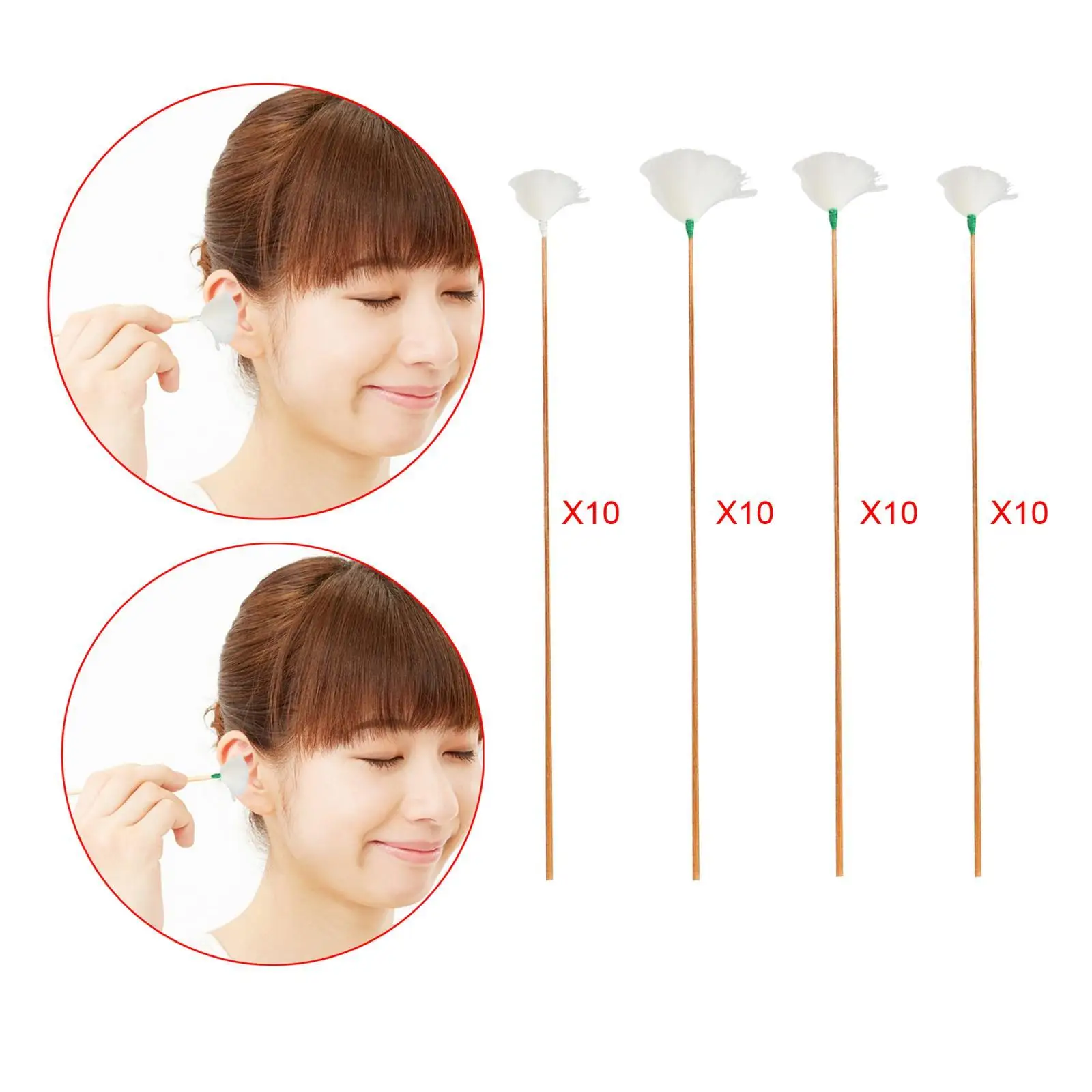 Feather Earpicks Bamboo Handle Soft Earwax Remover Ear Pick Kit Ear Cleaning Accessories for Cleaning Ears - view 5