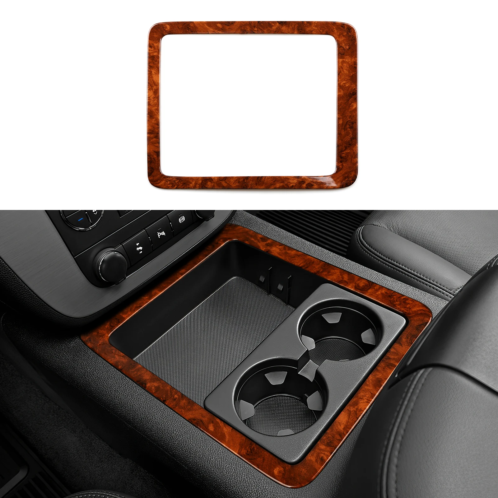 Compartimento central para coche, Panel portavasos de agua, pegatina Interior para Chevrolet Avalanche Silverado Suburban Tahoe GMC Sierra Yukon XL
