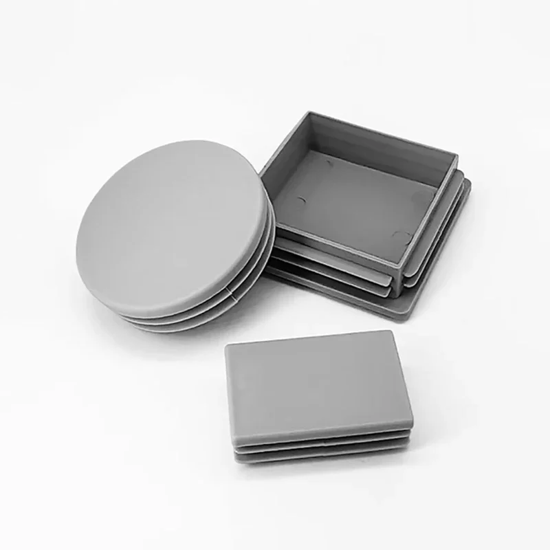 10/20/30Pcs Grey PP Plastic Square Plug 10mm-100mm Square Pipe Plug Square Plug Table Chair Footrest Furniture Accessories