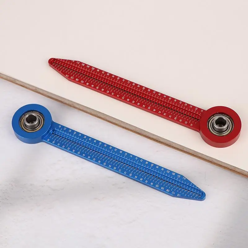 عملي الأحمر الأزرق سبائك الألومنيوم الدقة صانع دائرة صغيرة سبيكة الكاتب 360 درجة جولة بمناسبة مقياس أداة النجار