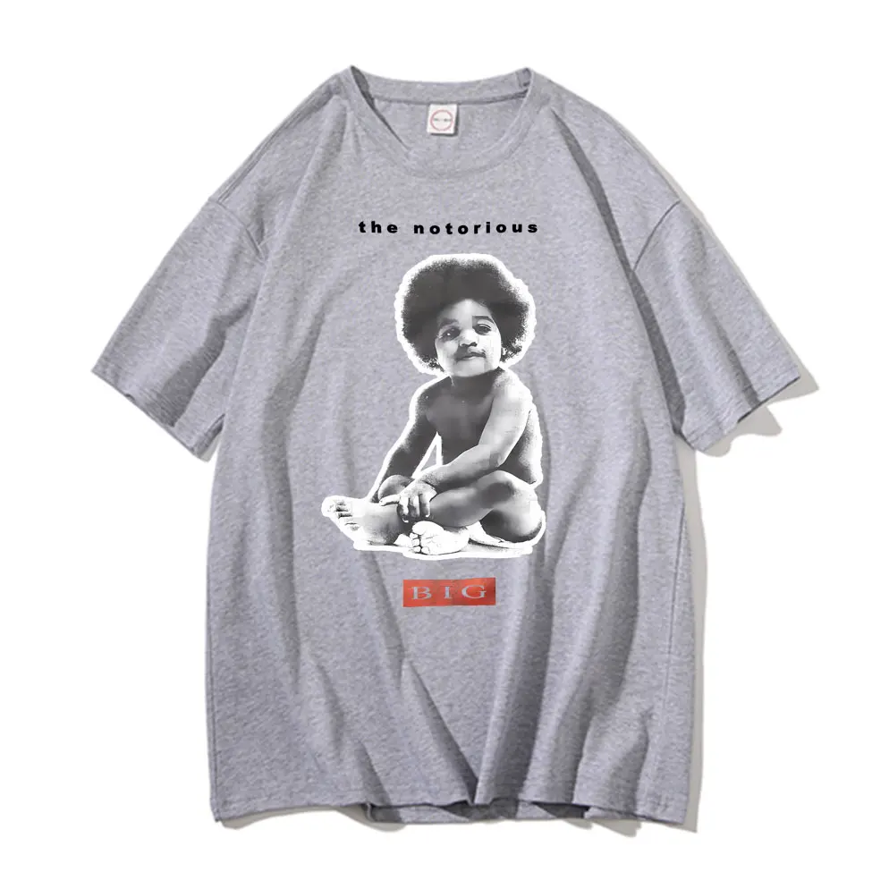 Rapper The Notorious Big Poppa Graphic T Shirt Men\'s Rap Oversized Short Sleeve Biggie Smalls T-shirts Men Women Hip Hop Tshirt