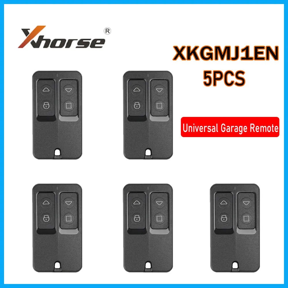 5pcs XHORSE XKGMJ1EN 4 Buttons Universal Garage Remote for Mini Key Tool, VVDI2, Key Tool Max, VVDI KEY TOOL PLUS PAD
