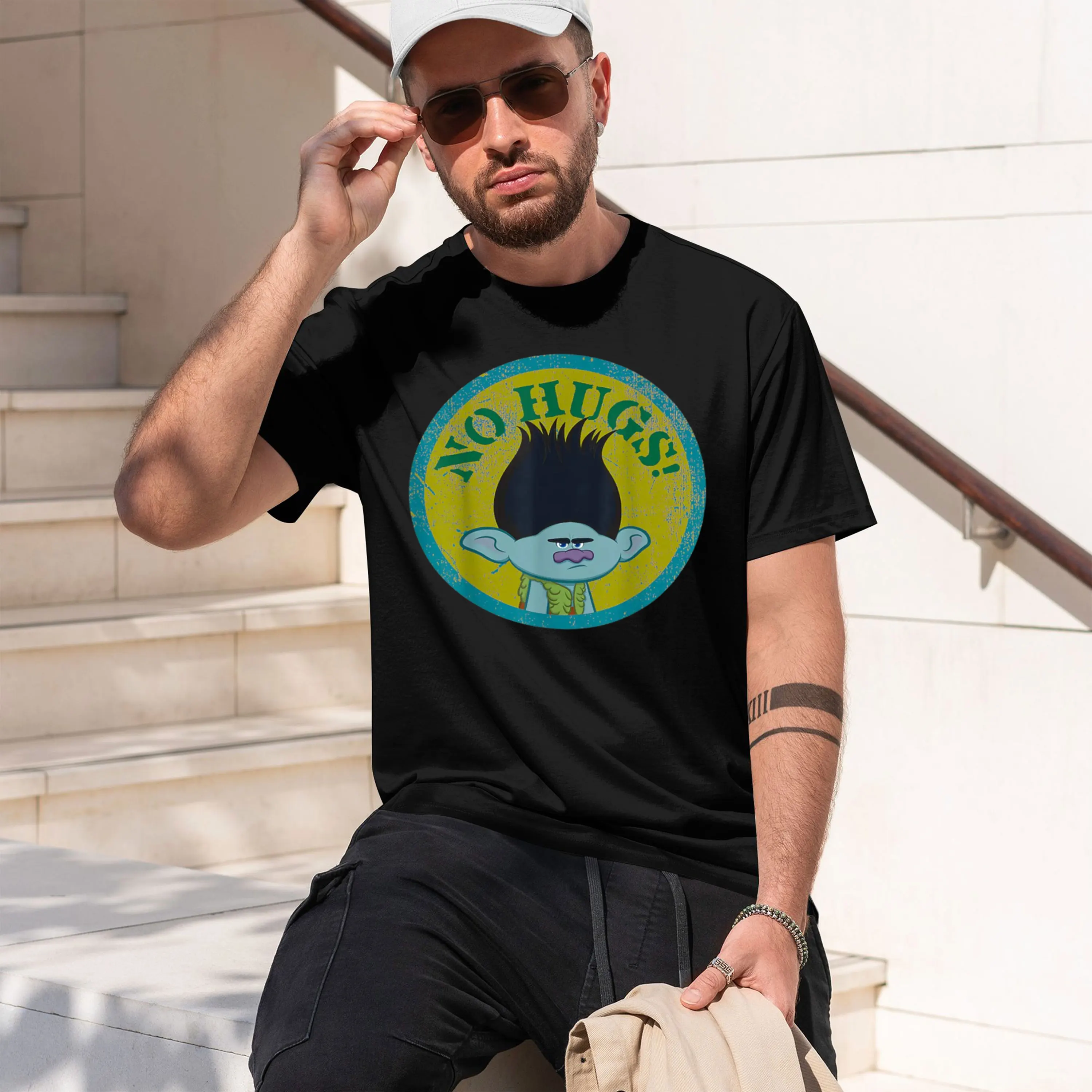 eams Trolls No s! Bran T-Shirt Summer short-sved breathable sweat-wking versatile fashion T-shirt for ba-to-sool season, unisex,