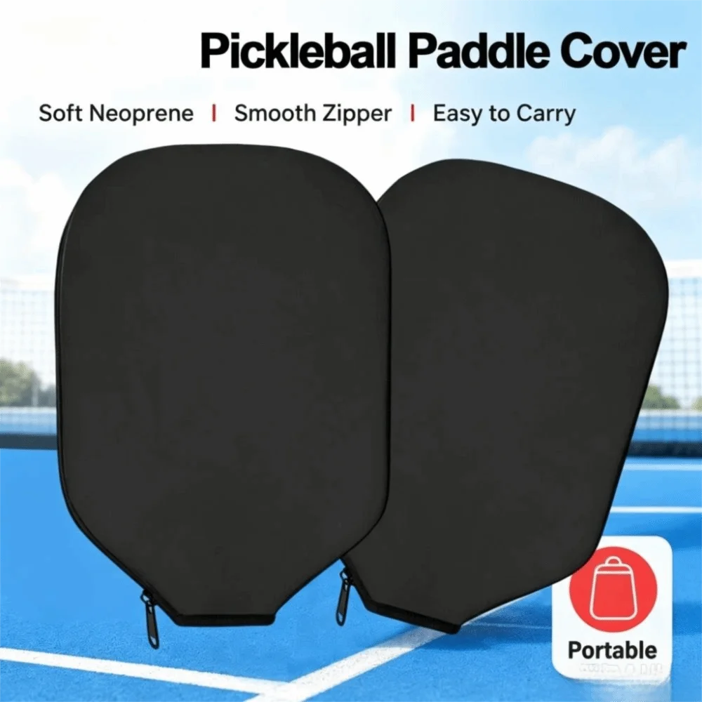 Neoprene Material Pickleball Paddle Cover Soft Texture Lightweight Design Pickleball Racket Bag Colorful Appearance With Zipper