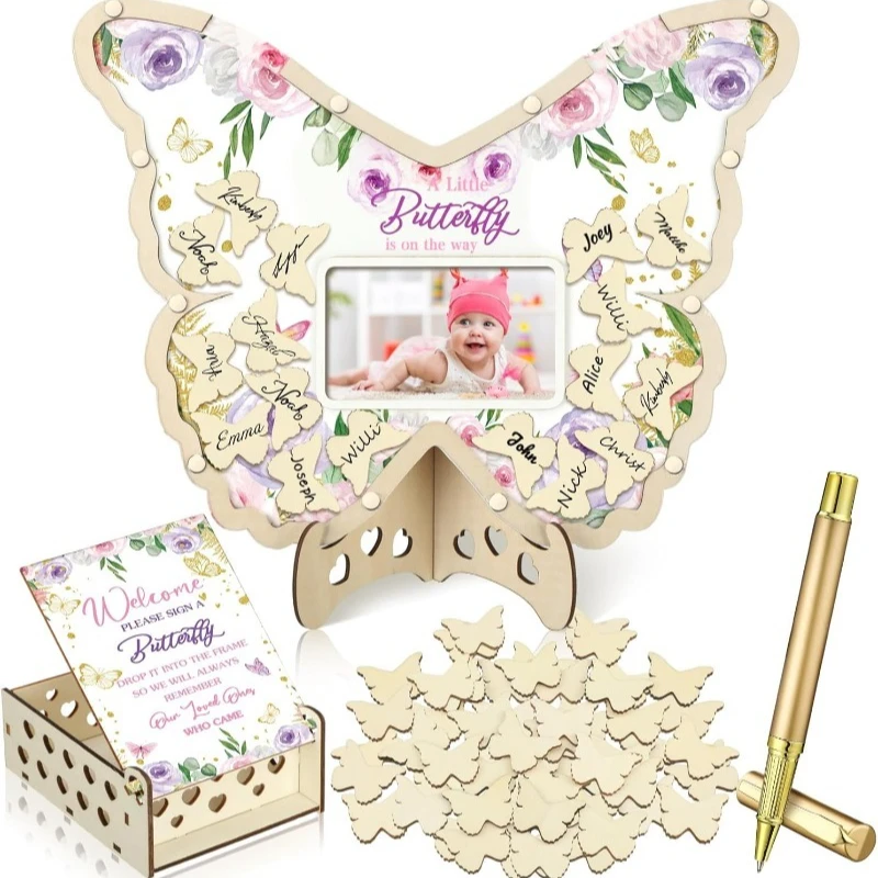 

Набор деревянных фоторамок на тему бабочки — акриловая вечеринка для гостей и сувениры для фотографий новорожденных для особых случаев