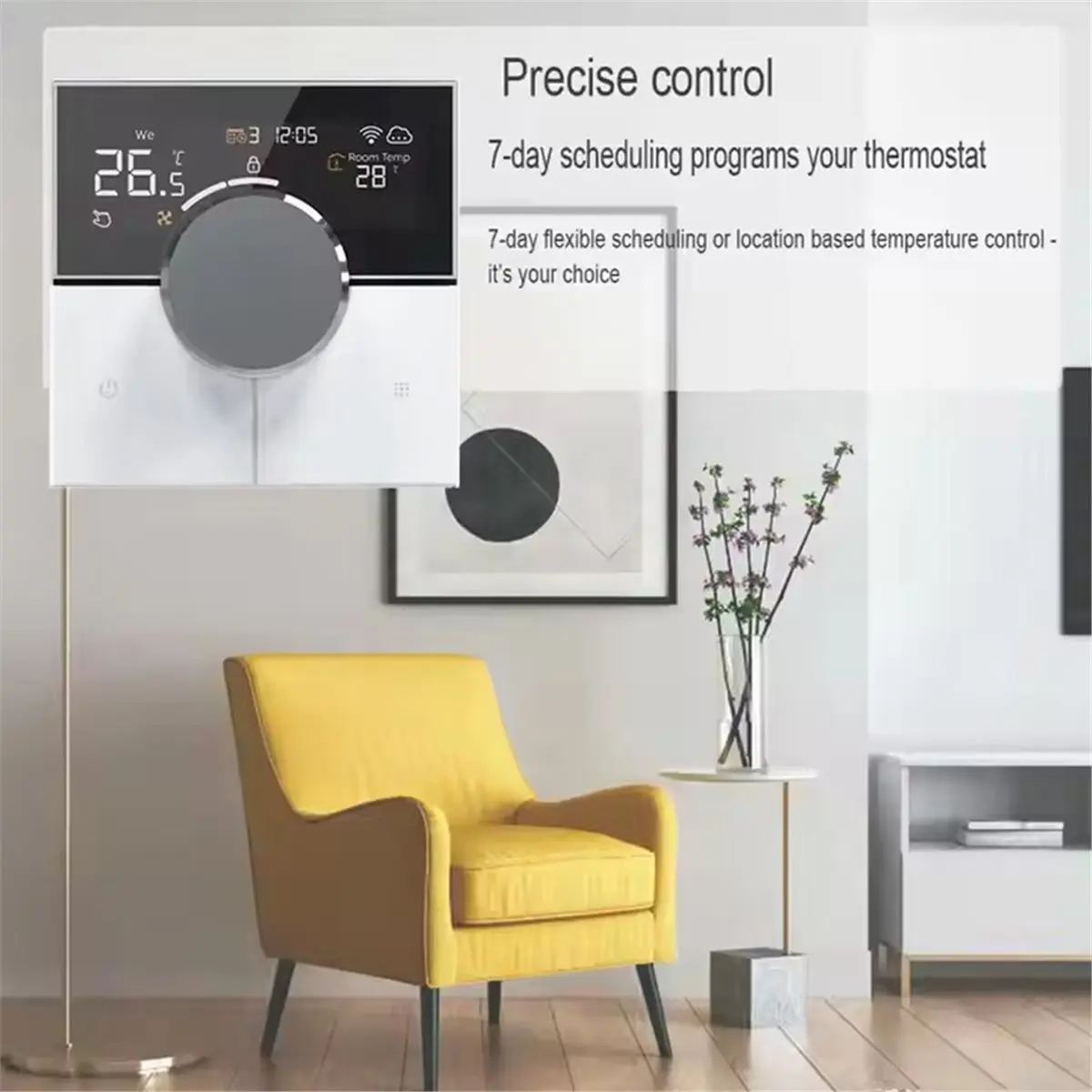 OKgood WiFi Smart Controller Programmable LCD Touchscreen Thermostat Electric Floor Heating Temperature Controller