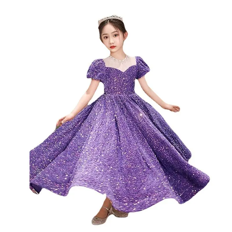 Little Girls Birthday Party Gown Kids Sparkle Sequin Puffy Princess  Halloween Dress Teen Girls Elegant Evening Long Prom Dresses - AliExpress  1501