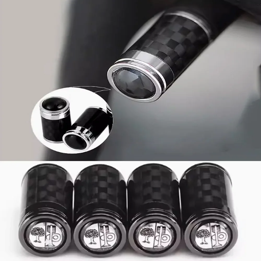 Wheel Stem Cap For AFFALTERBACH AMG Tire Cap Valve Cover 4pcs Carbon AMG Air Valve Cap For Mercedes-Benz AMG Valve Stems Cover