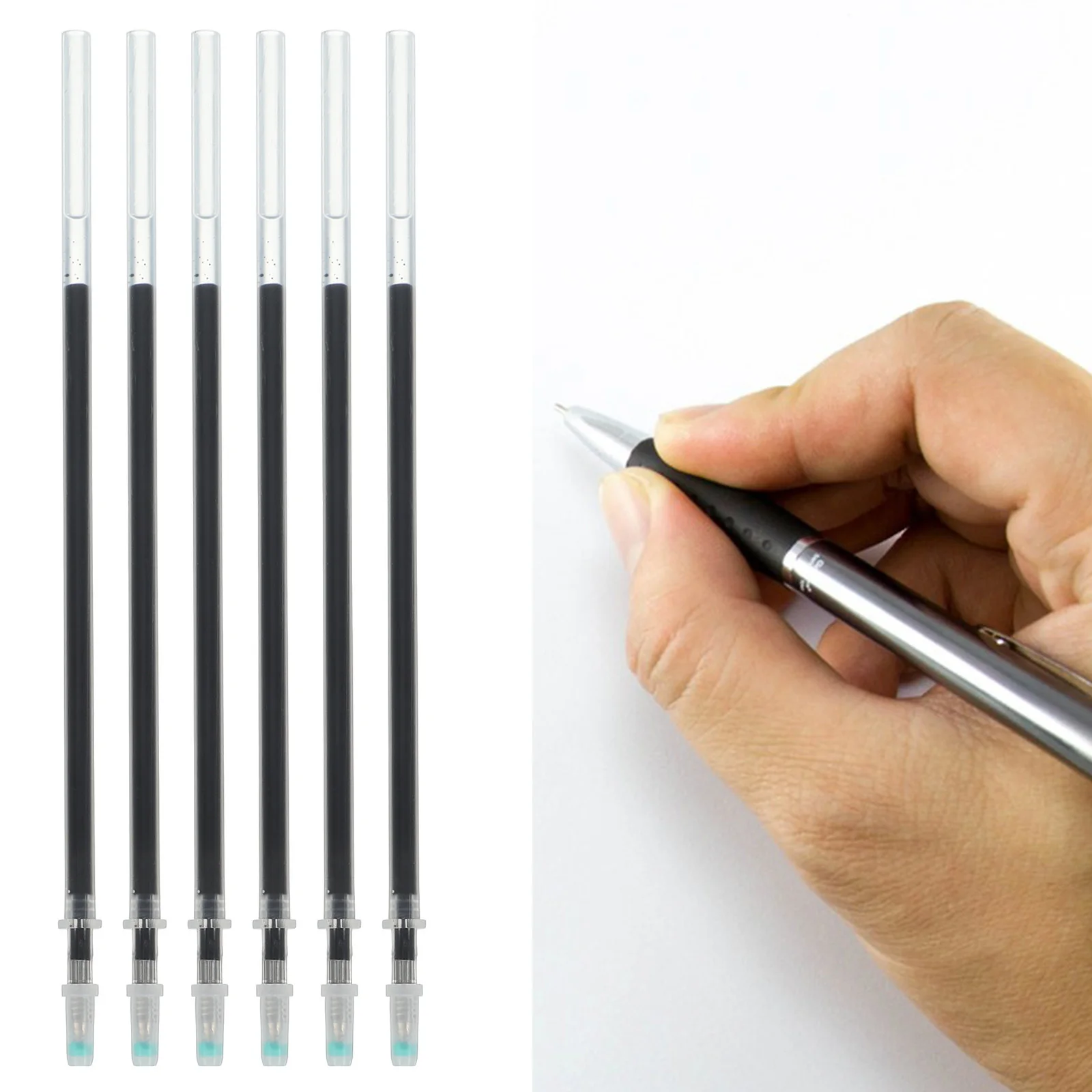 100pcs Pen Refills 1.0Mm Smooth Writing Gel Ink For Office Study Stationery Fine Tip Refillable Pens Neutral Pen