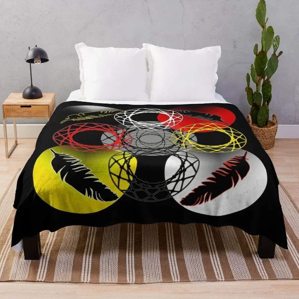 

Medicine Wheel Throw Blanket halloween Polar Blankets