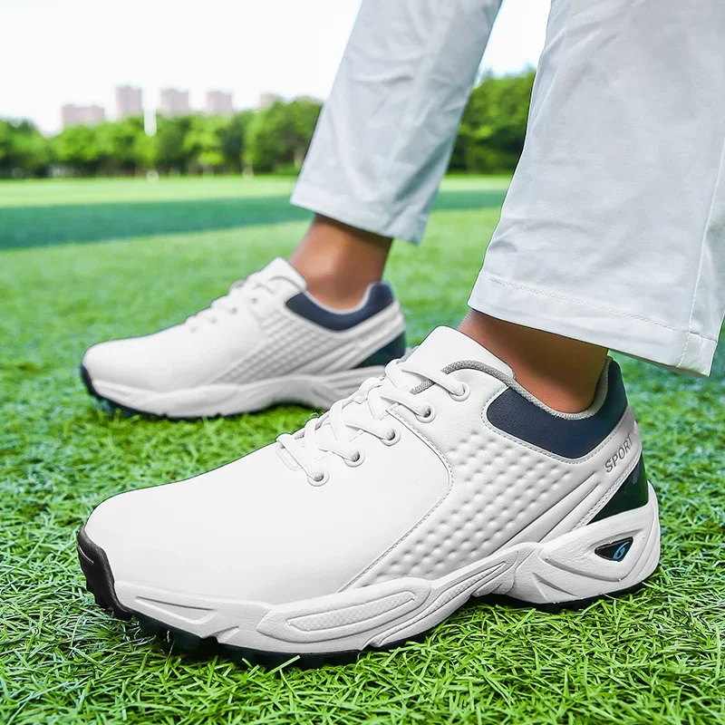 New Waterproof Golf Shoes Men Professional Golf Sneakers Spikeless Big Size 46 47 Golfers Shoes Anti Slip Athletic Sneakers