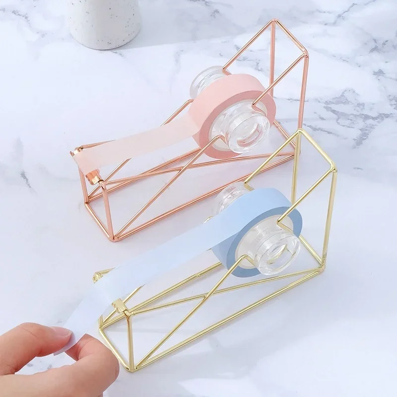 Rose Gold Tape Cutter Washi Tape Storage Organizer Cutter Stationery Office Tape Dispenser Office Supplies