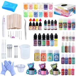 Resina Epóxi Pigmento Kit Acessórios, Corante Líquido, Resina UV Colorir Dye, Art Ink para Fazer Jóias, DIY artesanal