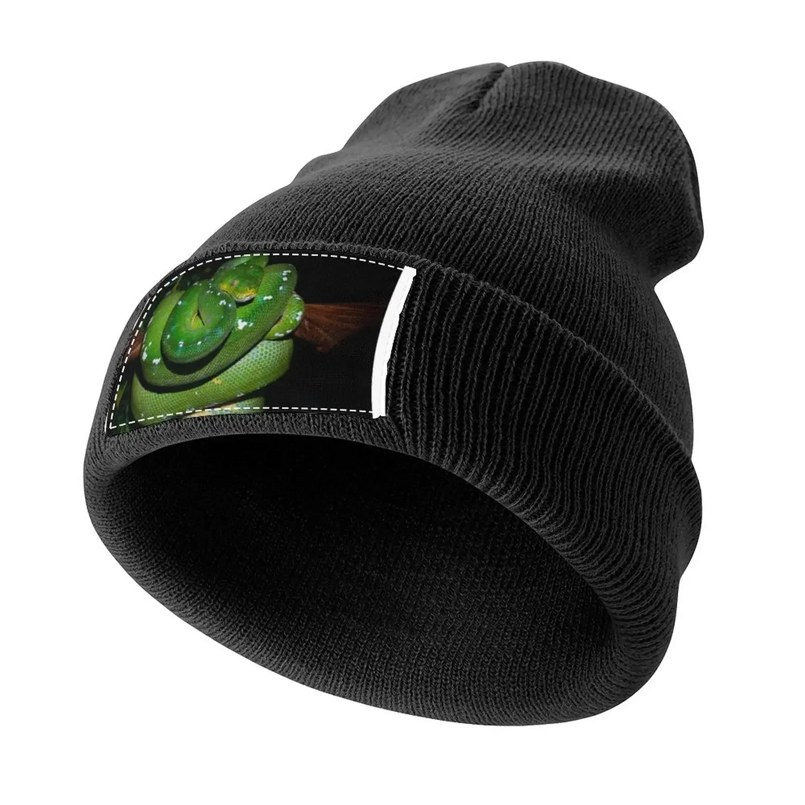 Aru Green Tree Python Knitted Cap funny hat Kids Hat Gentleman Hat Boy Women's