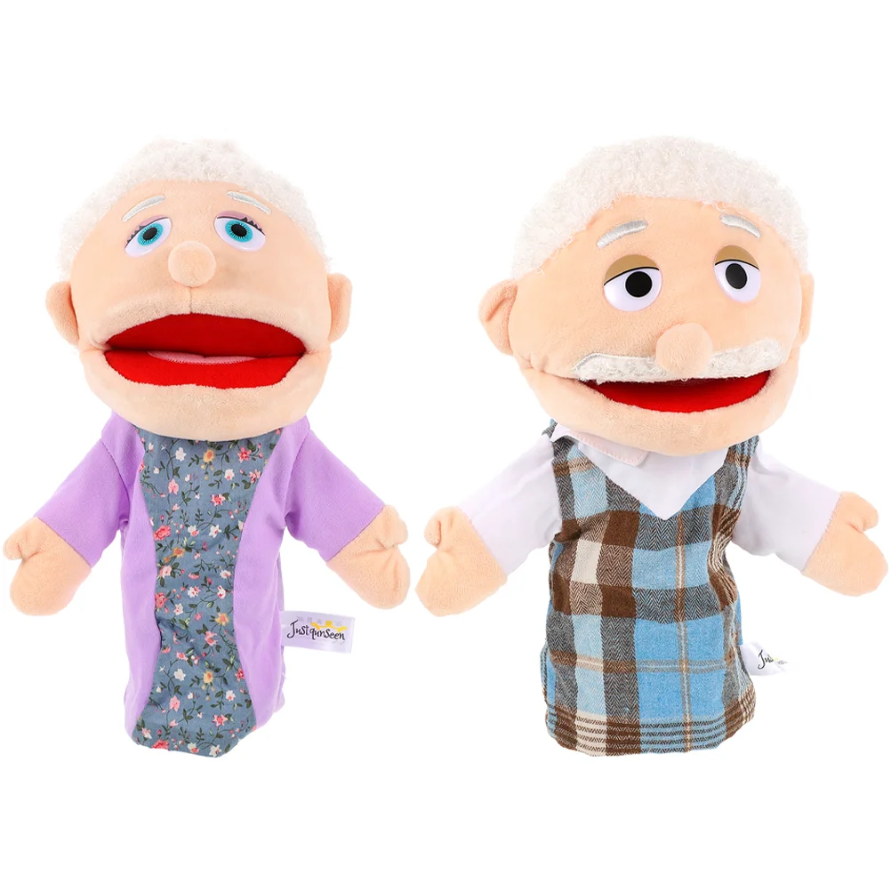 

2 Pcs Character Hand Puppet Family Interactive Toys Puppets Dolls for Adults Lifelike DIY Kids Pretend