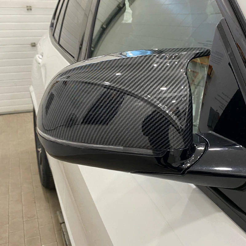 Bmw x3 g01 x4 g02 x5 g05 x6 g06 x7 g07 g08 ix3 2018 2019-2023用の交換用ブラックバックミラーサイドミラーカバー,スタイルm