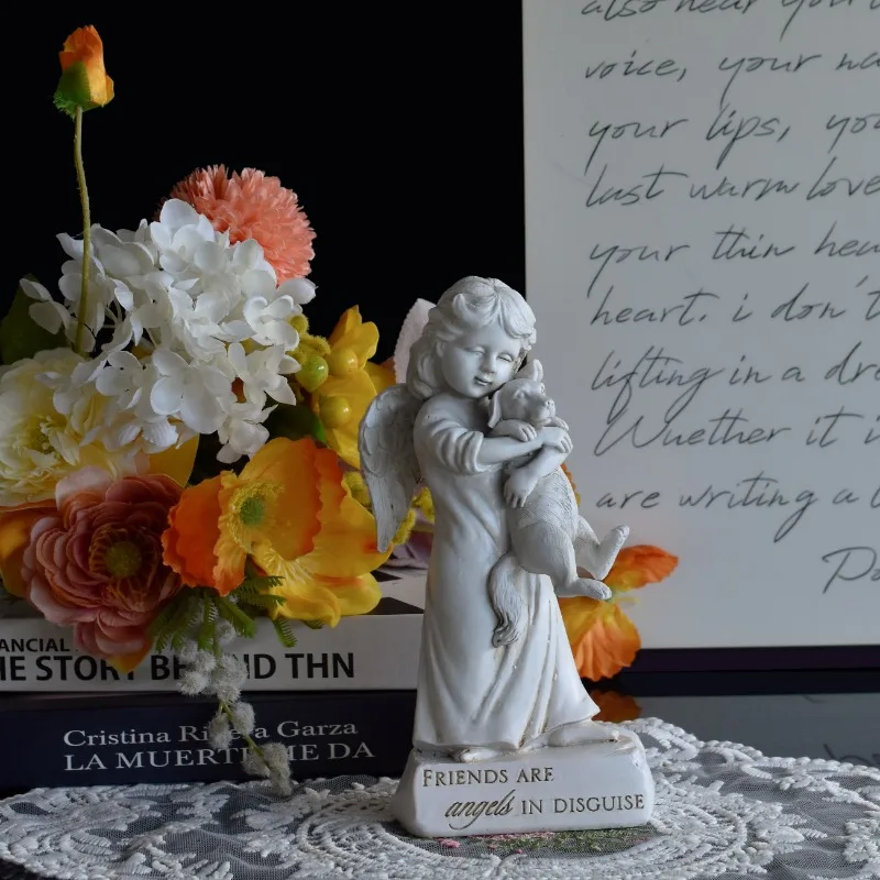 Prayer Angel Girl Resin Crafts, Home Decoration Ornaments, Exquisite Angel Guardians