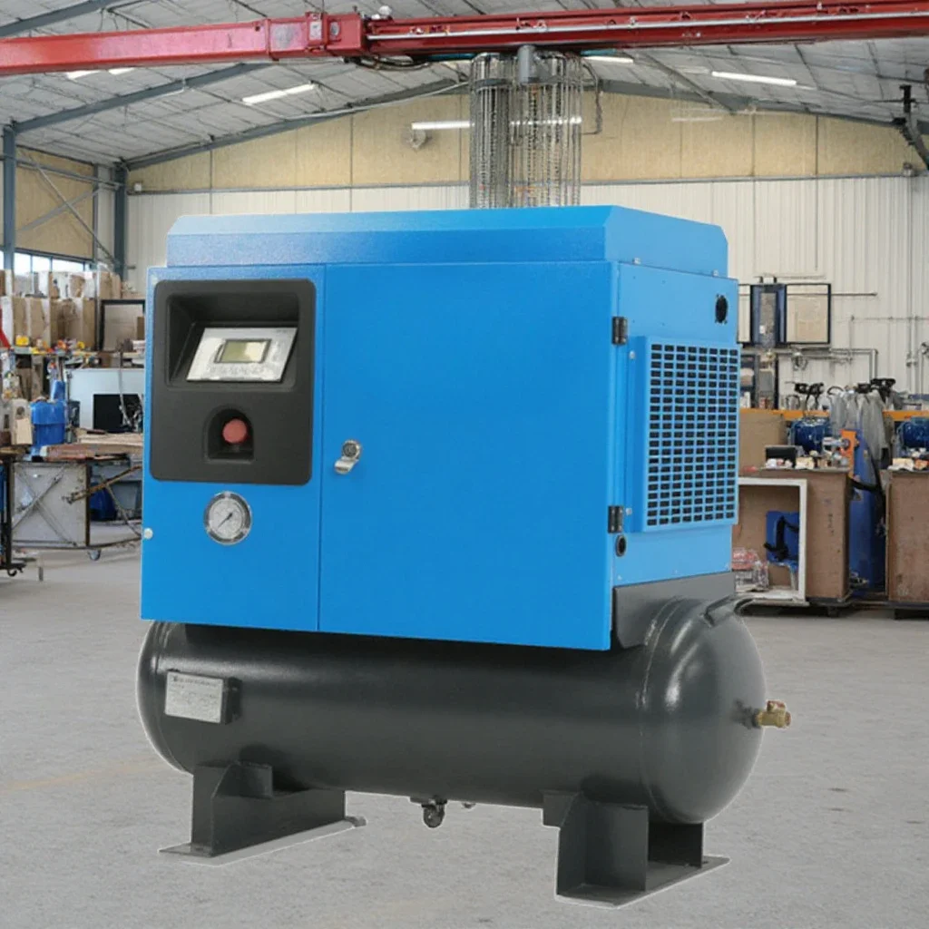Low Noise Air Compressor Portable 2 in 1 Type 10hp Air Compressor 7.5kw Silent Air Compressor With Tank