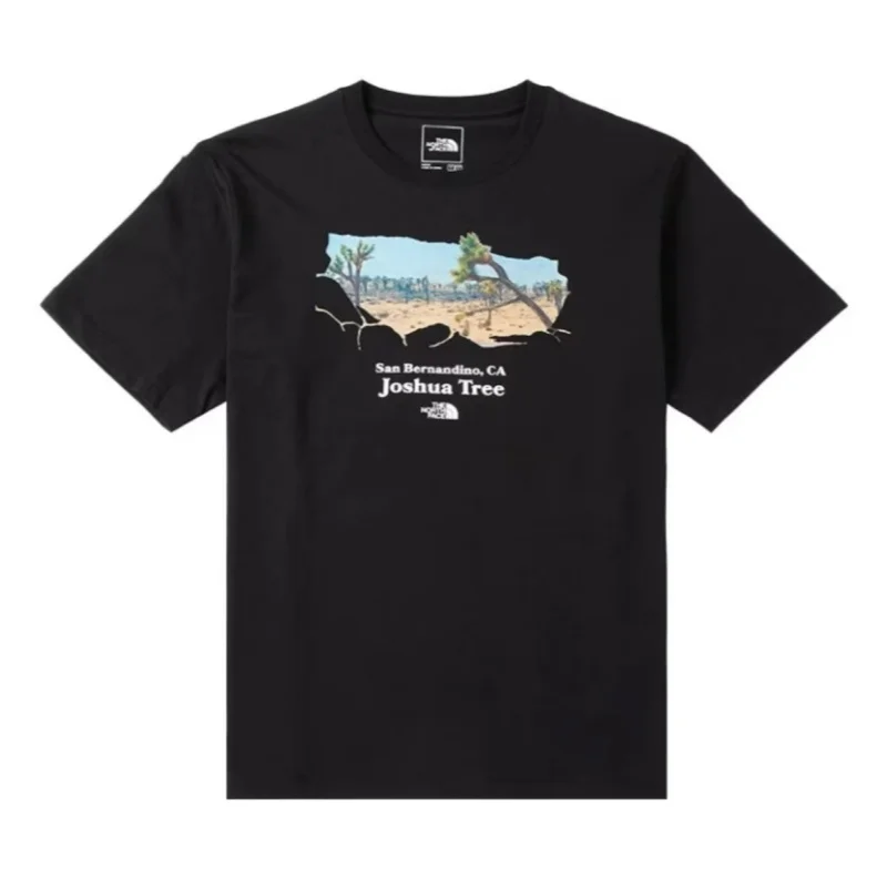 Camiseta Deportiva The North Face de Secado Rápido y Absorción de Humedad, con Estampado de Letras, Cuello Redondo, Algodón, Estilo Casual, Todas las Tallas Disponibles