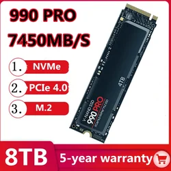 New 990PRO SSD 8TB 4TB 2TB 1TB Internal Solid State Disk M2 2280 PCIe Gen 4.0 X 4 NVMe for PlayStation 5/PS5/Laptop/PC/PS4