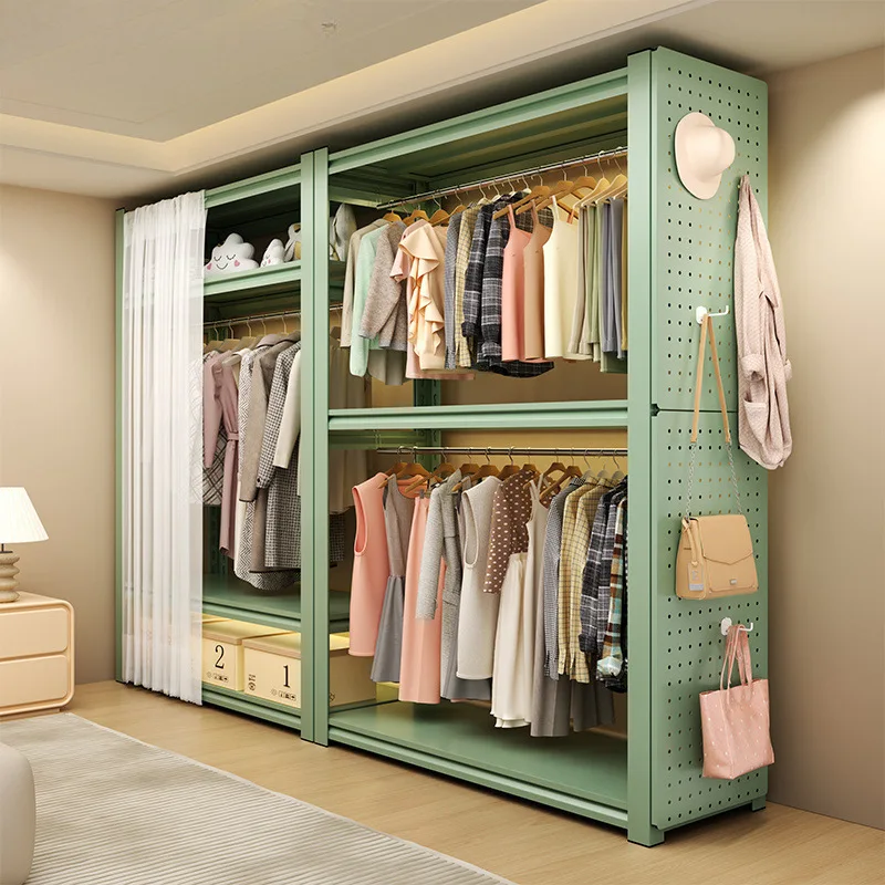 

Wardrobe Household Multi-layer Open Hanger Bedroom Rental Room Storage Floor Storage