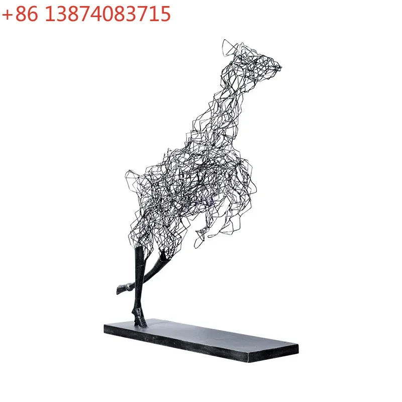 Large Floor-Standing Lucky Deer Sculpture Commercial Center Hotel Sales Office Abstract Artwork Decoration