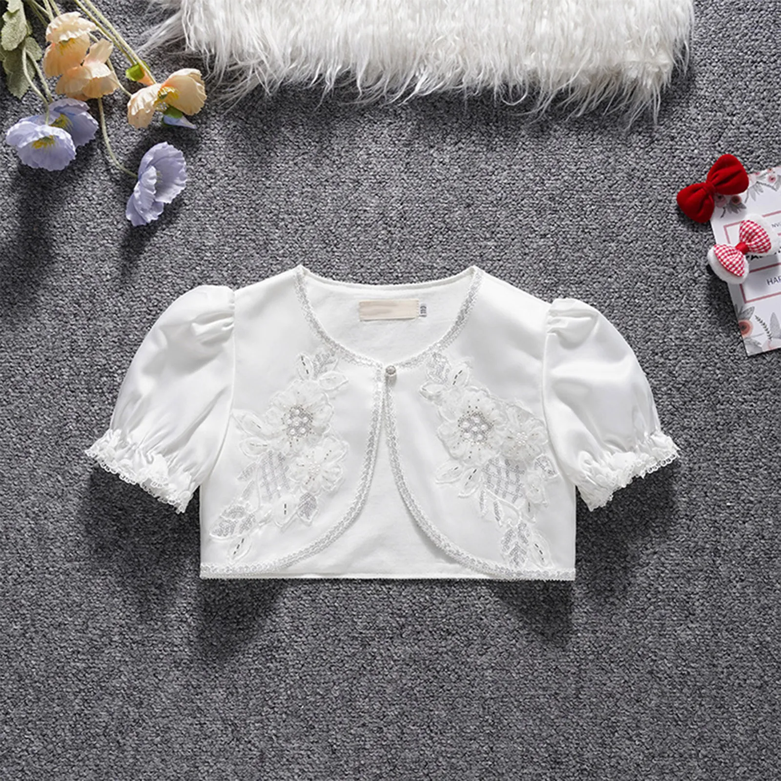 

2025 Girls Wedding Party Jackets Special Occasions Coat Toddlers Lace Cape Baby Princess Shrug for Evening Flower Girl's Bolero