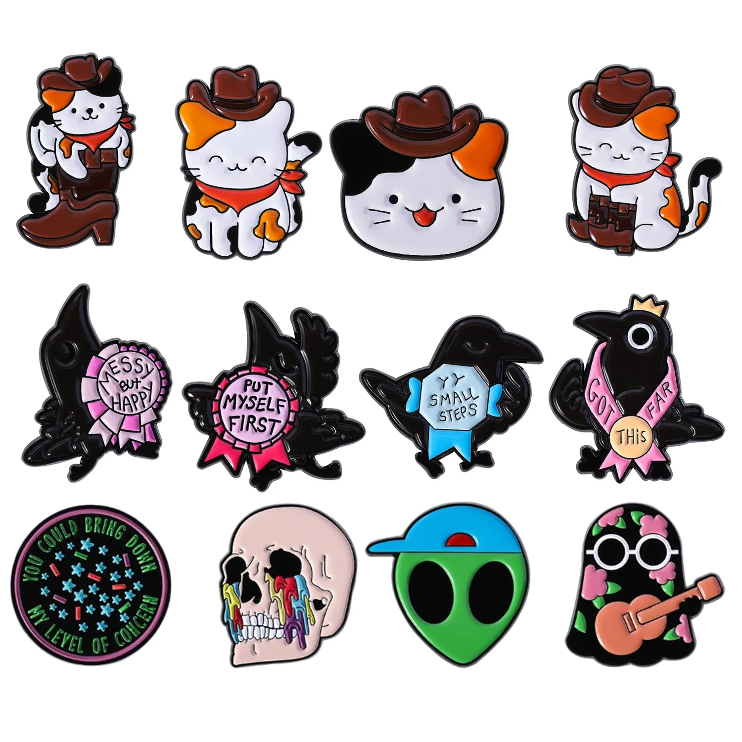 

Pilots band brooch creative cartoon cute peripheral metal accessories badge