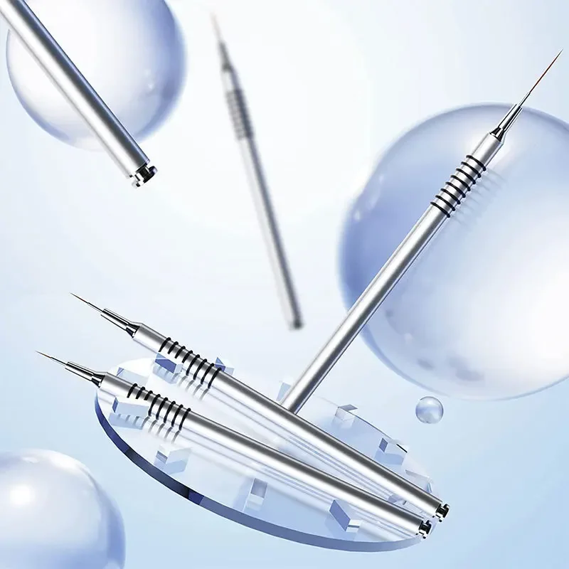 Set di pennelli professionali per nail art Set di pennelli per design per nail art Pennello per linea per unghie a strisce Linee lunghe sottili Penna per pittura su gel UV intagliata