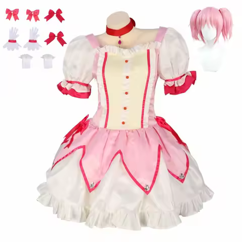 Anime Puella Magi Madoka Magica Cosplay Magical Girl Kaname Madoka Cosplay Costume Kawaii Lolita Dress Carnival Party Costumes