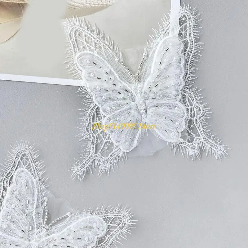 DXAE Художественный жемчуг бабочка аппликация кружевные ремесла для джинсов шарф шарф занавес