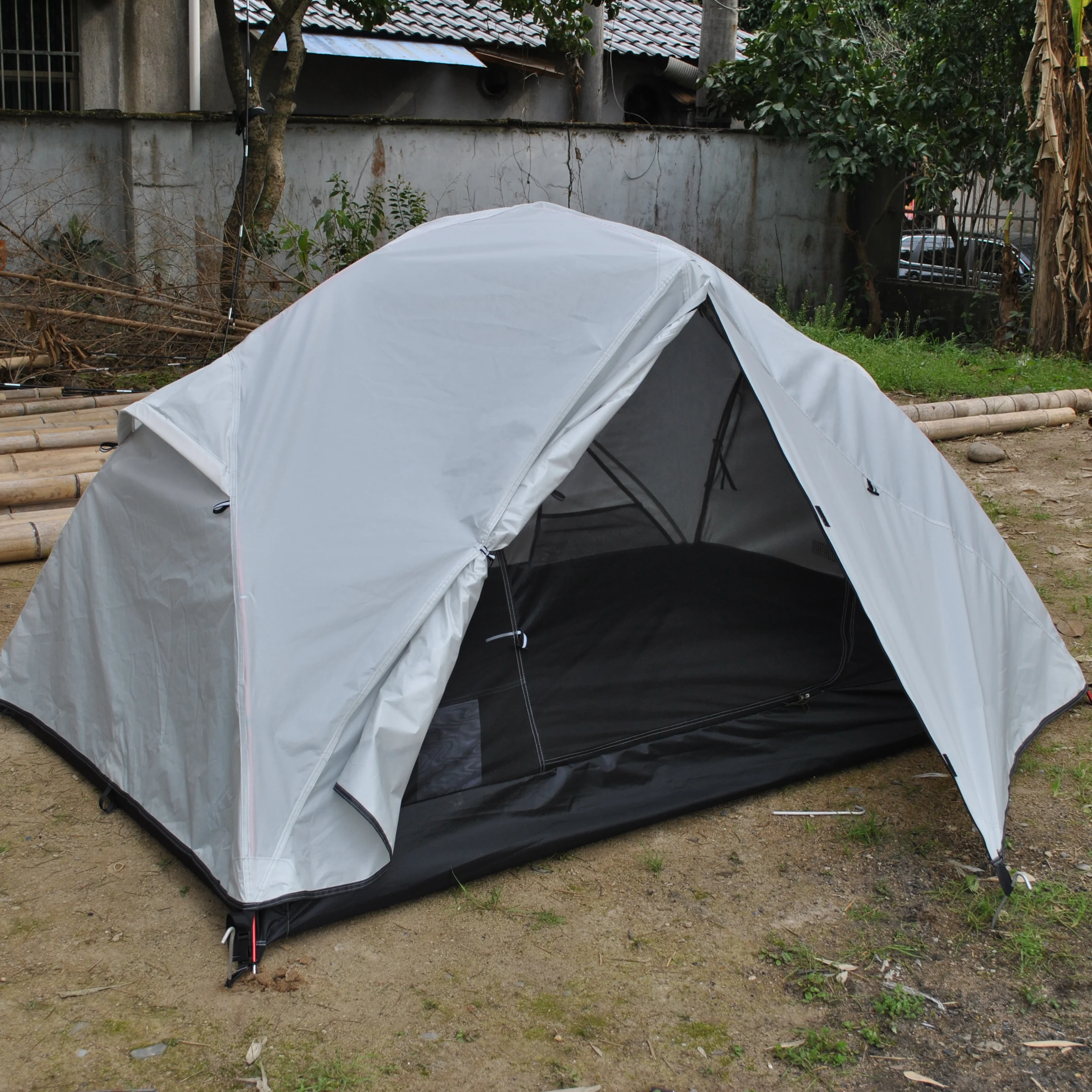 High-end Aviation Aluminum Pole Double Layers 2 Person Waterproof Backpacking Tent, TXZ-015 MSR Tent come with footprint