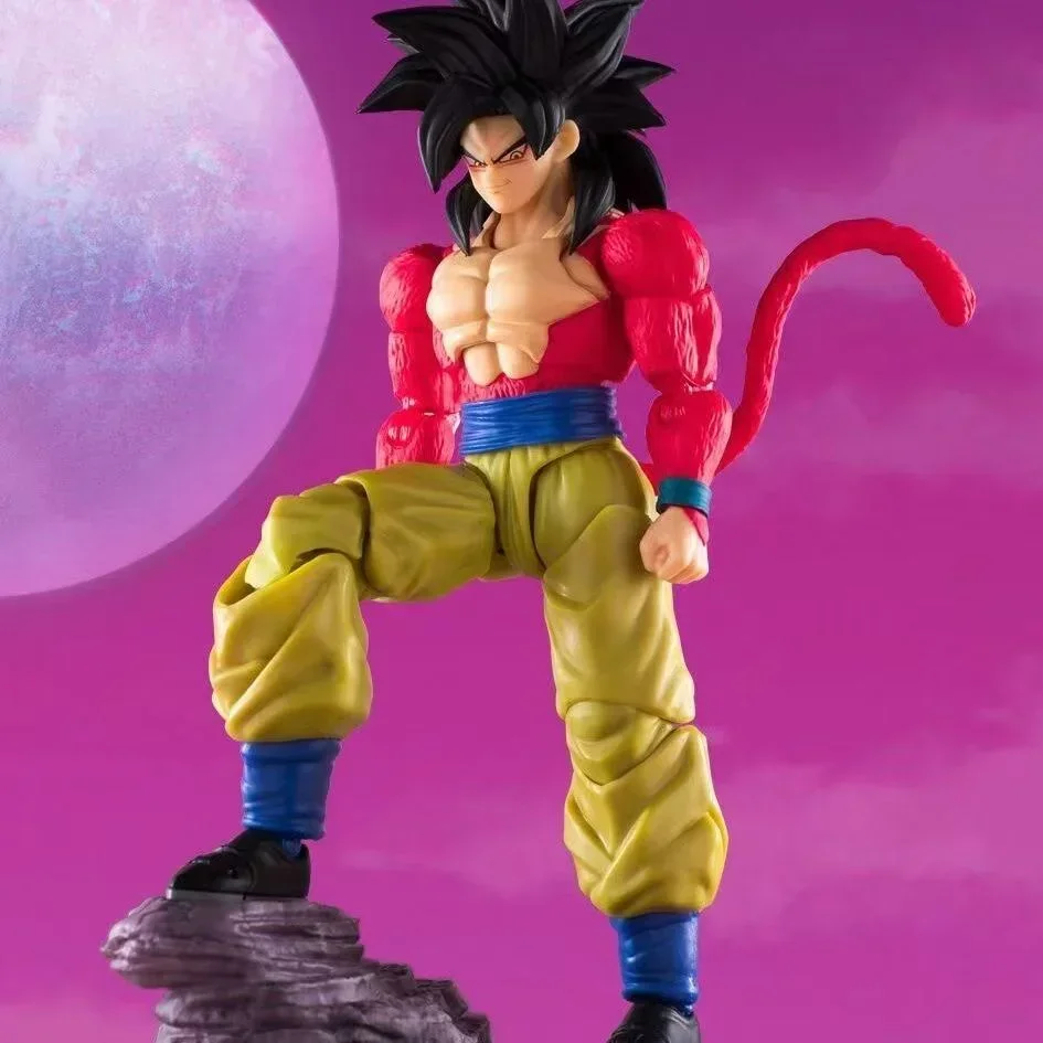 En Stock Dragon Ball GT figura SHF 6 pulgadas SSJ4 figuras Untamed Power Son Goku figuras de Anime juguetes de modelos coleccionables personalizados para niños