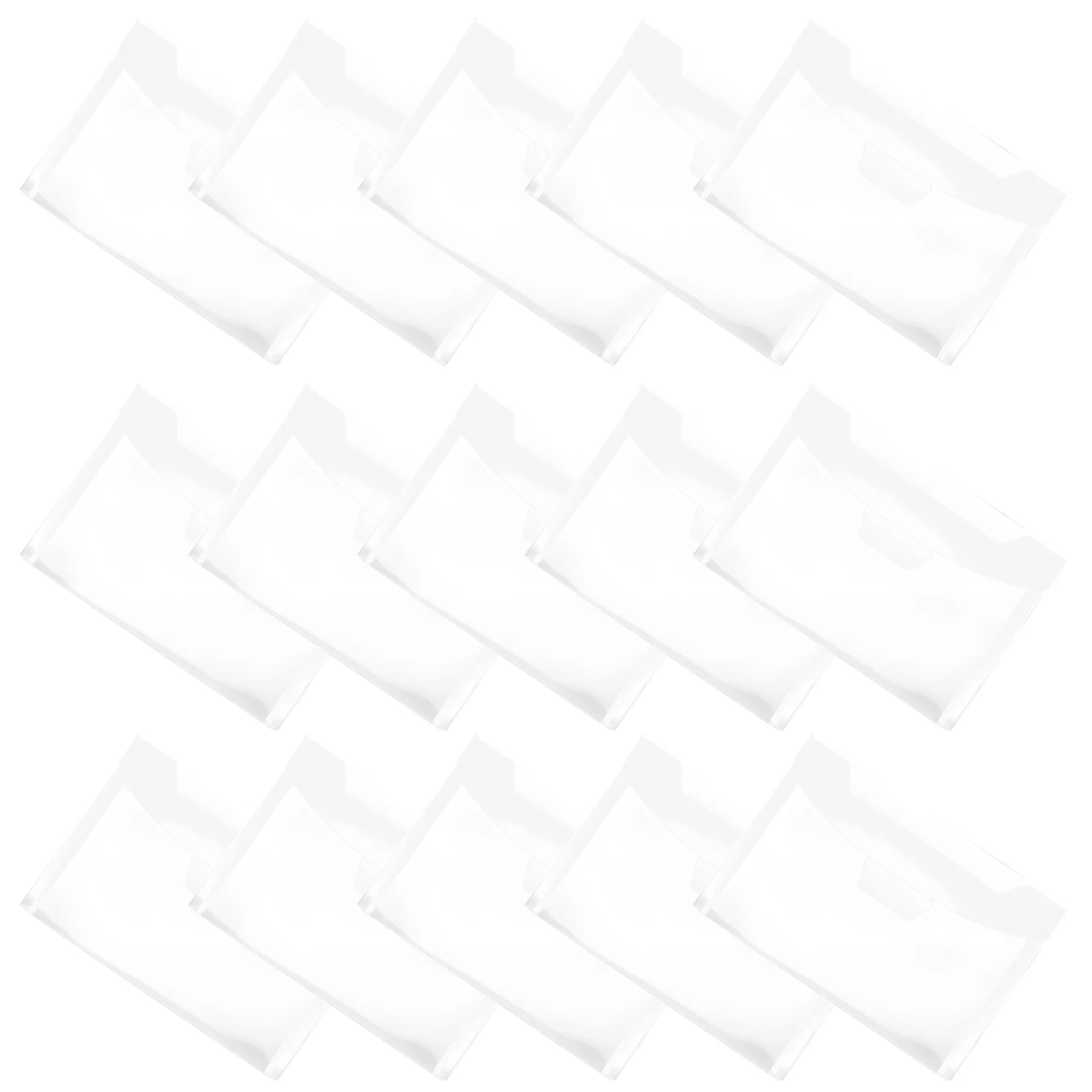 20pcs File Bags Transparent Document Folders Large Capacity Waterproof Practical Binder Folders For Office School Storage