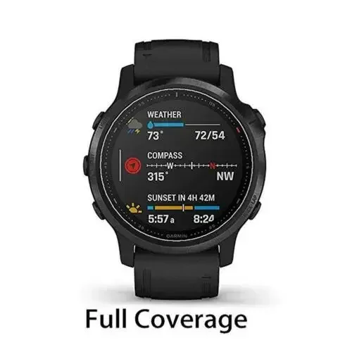 9H Premium Tempered Glass Film For Garmin Fenix 6 6S 6X Pro Sapphire Smartwatch Clear HD Screen Protector Full Cover Glass
